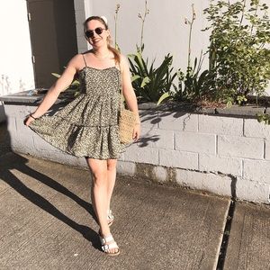 Urban Outfitters UO Cottagecore Floral Cotton Babydoll Mini Dress, Size Small